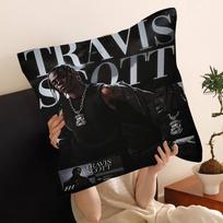 T-Travis Scott Pillow Anime Pillow Sofa Bed Head Pillow Cover Cushion Cover 45X45 Cm Fashion Peach skin 18*18(CM)-1Pcs