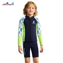 Kids 1.5mm Neoprene Wetsuit Set Snorkeling Diving Surfing Warmth Protection Boys Winter Fall Small smalta