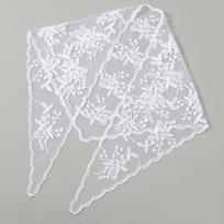 Elegantiškas nėrinių šalikas, išsiuvinėtas kiauraraščiu, fularas, bandana, vienspalvis trikampis šalikas, plonos vintažinės nosinaitės plaukams, moterims balta