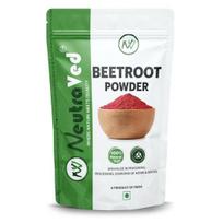 NeutraVed burokėlių milteliai 100g | Maistinės kokybės | Veido kaukei, odos švytėjimui ir plaukų priežiūrai | 100% gryni natūralūs burokėlių šaknų milteliai | Vegetariški -100g beige