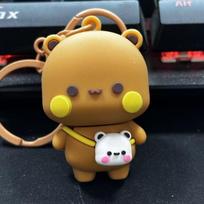 One Two Bubu Keychain Backpack Pendant: Cute Couple Pair Ornament, Hot Selling and High-Value Desktop Decor.