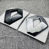 GMZU3 Automobilio emblemos lipduko priedai Renault RS Clio Megane Captur Trafic Twingo Scenic Kadjar 11cm X 8.5cm&Silver&1pcs šokoladas