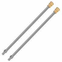Pressure Washer Extension Wand, 2 Pcs 50cm/ 20  Stainless Steel Heavy Duty Wands with 1/4” Quick Connect, Car Wash, Car Care sidabras