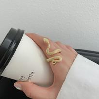 Snake Ring Cobra Shaped Retro Punk Exaggerated Spirit Ring Open Ring Temperament Adjustable Ring Jewelry