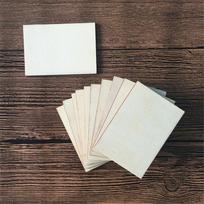 10 vienetų Aukštos kokybės 70x49mm Tuščios faneros medinės vizitinės kortelės Medinės neapdorotos plokštelių formos