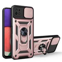 Stumdomas kameros objektyvo šarvuotas telefono dėklas, skirtas Samsung Galaxy A25 A04S A14 A24 A34 A54 A23 A33 A53 A73 A13 A22 A32 A52 S20 S21 S22 S23 Ultra Plus, kietas dangtelis For Samsung Galaxy A04 rožinio aukso spalvos