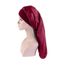 Long Satin Bonnet for Sleeping Braid Bonnet for Sleeping Bonnet with Tie Band for Long Hair Double Sided  Sleep Bonnet Hair