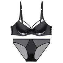 Summer sexy ultra-thin underwear women's French pure desire large breasts small large size underwear collection breast anti-sagging bra cover 32/70B