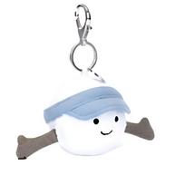 JELLYCAT Fun Sports Series Golf Cute Doll Plush Pendant 6cm High gray