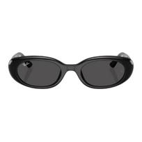 RayBan Brand Logo Injection Molded Oval Sunglasses Unisex Couple 53 juoda