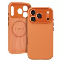 Liavec Silk Shield phone case with MagSafe support for iPhone 17 Pro, orange