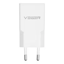 VEGER Phone charger USB-A + USB-C QC PD 30W 1A1C white