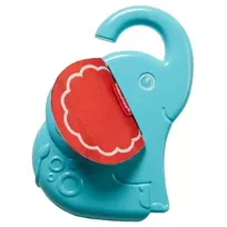 Fisher Price Elephant Peek, Play Mirror with Hands-On Activities, 2-in-1 Rattle and Teething Toy, Unisex, 3+ months
