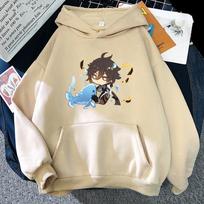 Genshin Impact Clothes Women Game Zhong Li Print Kawaii Hoodie Colors 12 Oversized Sweatshirts Anime Aesthetic Harajuku S