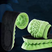 4D masažiniai vidpadžiai Super Minkšti sportinių batų vidpadis pėdoms bėgimo krepšeliai Batų pado lanko atrama Ortopediniai įdėklai Unisex 35-36 juoda