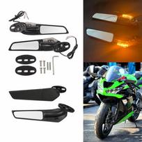 For Yamaha R15V3 R25 R3 R1 R125 YZF Kawasaki ZX6R ZX10R Modified Rearview Mirrors CBR Wind Wing Adjustable Rotating Side Mirror small sight glass