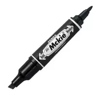 Zebra Reliable double-sided marker MCKIE BOLD 1.0mm conical/4-6mm chisel tip black