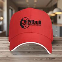 1pc Adjustable Sandwich  Cap with Pitbull West Coast Print Lightweight Womens Hat Party Mens Sun Hat One Size