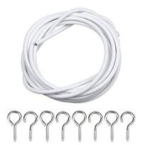 1 Set Curtain Spring Cable Easy to Cut Anti-break Bending-Resistant High Tenacity Plastic-coated 2 Meters Curtain Spring Cord Household Supply balta