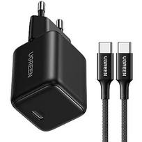 Ugreen X513 30W GaN 1x USB-C + kabel USB-C 1m - czarna 6941876260126