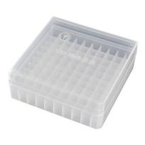 Kvepalų buteliuko vitrina Stovas 2 ml buteliukui 5*14*14 cm Plastikinė dėžutė Nešiojama 100 skyrelių Mini eterinių aliejų buteliukų laikymo dėžutė balta