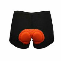 Elastic Interface Men Women Cycling Shorts With 2.1cm Thick High Density Sponge Padding Orange Sponge Pad,Men-M
