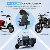Shockproof Aluminum Alloy Bike Smartphone Stand Anti-Theft Flexible Adjustable Height Sunshade Phone Holder for Motorcycle Manual clip juoda