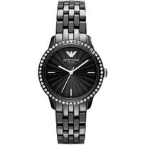 Emporio Armani AR1478 Moteriškas keraminis juodo kristalo laikrodis 36mm juoda