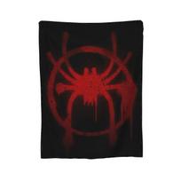 Flanelinis pledas Miles Morales voro simbolis Pledai Minkštas lovatiesė Šiltas pliušinis pledas lovai, iškylai, kelionėms, namams, sofai 75x100cm 30x40in