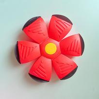 Šuns frisbio kamuoliukas - Nešiojamas gimtadienio šuniuko žaislinis kamuoliukas Interaktyvus Mako Streso mažinimo Vaikų žaislai 1pcs-Three lights raudona