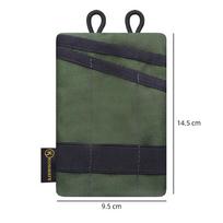 Multifunctional EDC Storage Bag Outdoor Portable Tool Bag Tactical Knife Pen Foldable Credit Card Clip Wallet Hanging Waist Bag žalia