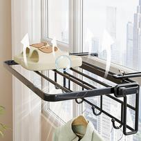 Clothes Drying Rack for Balcony Folding Towel Multifunctional Railings Windowsill ,Window
