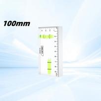 100mm Skaidrus Mini Gulsčiukas Akrilinis 1mm/m Didelio Tikslumo 2 Horizontalūs Burbuliukai Dizainas Daugiafunkciniai Matavimo Įrankiai