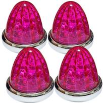 Customize 24V Truck LED Marker Lamp Side Marker 8-sided Crystal rožinė