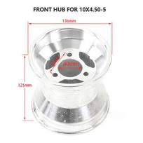 Kart 10x4.50-5 125mm front or 11x7.10-5 180mm rear wheel hub 5 inch Go-kart car 4 drift Aluminium alloy rims front hub