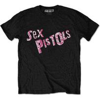 Rockoff Trade Men's Sex Pistols Multi Logo T-Shirt, Black, Small S