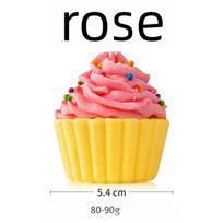 80g Cake Shape Bath Bombs Kids Safe Bubble Fizzies with Essential Oil Moisturizing Relaxing Aromatherapy Bath Salt Balls 80G