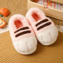 Ins Cat Paw Slippers Adults Winter Flip Flops Men Warm Fur Slides Fluffy Kitty Fuzzy House Shoes Unisex Animal Claw Slippers Man 36-37