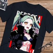 Rebecca Cyberpunk Edgerunners TShirt Waifu Anime Unisex Tee S