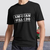 New Shirt I am I can I will I do Active Logo T-Shirt Funny Size S to 5XL S