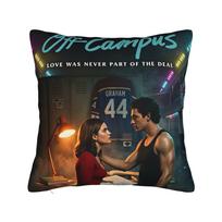 Off Campus Poster Pillowcases Vintage Pillow Case For Couch Sofa Bedroom Design Pillow Cover Peach skin 18*18(CM)-1Pcs
