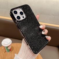 Diamond Phone Cover for iPhone 13 15 Plus 16 Pro Max S23 S25 Ultra-Luxury 15 Pro Case Rhinestones Glitter Stylish Electroplate Opp Bag&For iPhone 13 juoda