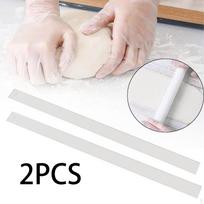 2 vnt. Mėginio tešlos matavimo juostelės kočiojimo kočėlo kreipikliai 40 cm tarpikliai Thickness 3mm