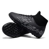 Football Shoes 33-45 Men's High-top Sock Mouth Football Shoes Youth Sports Shoes Football Training Shoes Art Makeup Lawn Children Football Boots 34 juoda