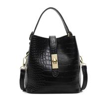 Stone pattern bucket bag commuter new fashion casual simple shoulder crossbody portable bucket bag women