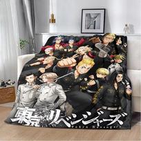 Hot Anime Printed Blanket Picnic Blankets Tokyo Revengers Warm Blanket Soft and Comfortable Blanket Home Travel Birthday Gift 30x40in
