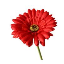 Artificial Gerbera Flowers Realistic Fake Long Stem Flower Bouquet for Vase Indoor Home Floral Arrangements Wedding Party Table raudona