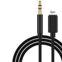 High Fidelity Cable Adapter Aluminium Alloy 8Pin to 3.5mm Car Aux Cable for iPhone XS/XR/XS Max juoda