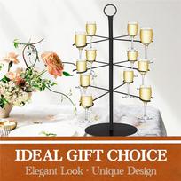 T21C Champagne Tower, Metal Drink Tower For Parties Champagne Glass Holder, 3 Tiers - 12 Brackets, Cocktail Tree Stand juoda