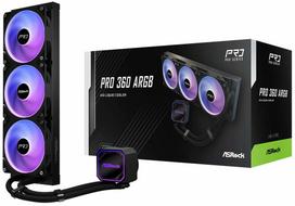 Vandens aušintuvas procesoriui ASRock Pro 360 ARGB (90-APRA36-BAAGA6), 394 mm x 27 mm